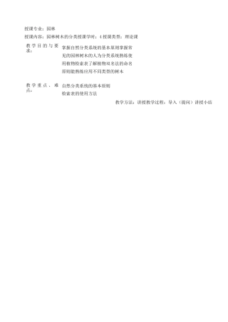 园林树木的分类