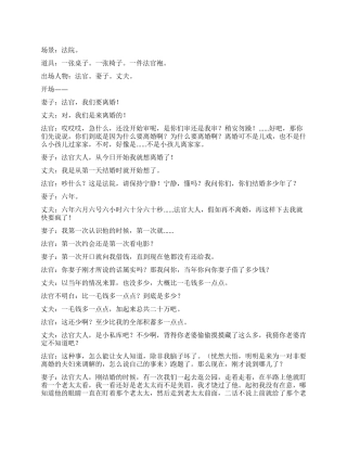 《一对夫妻口舌大战》讲述一对闹离婚的夫妇结局暴笑