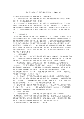 《中华人民共和国企业所得税年度纳税申报表(A类2024修改