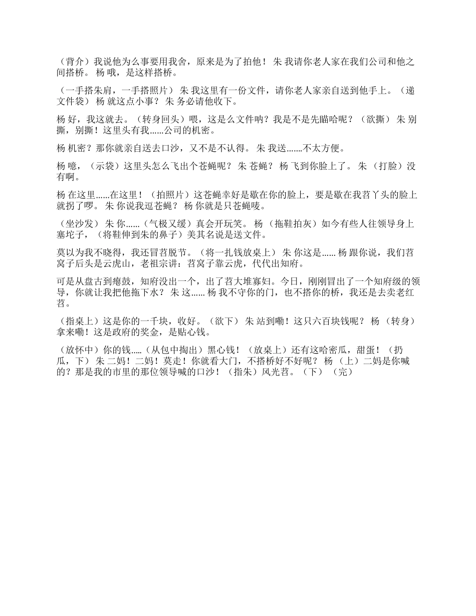 《二妈》廉政话剧小品_第3页