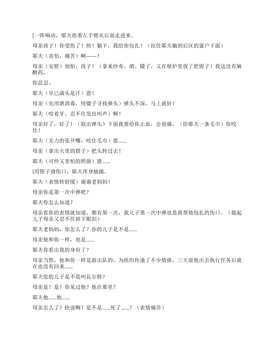 《午夜枪声》游击队员的母亲勇敢抵抗敌人的故事_第3页