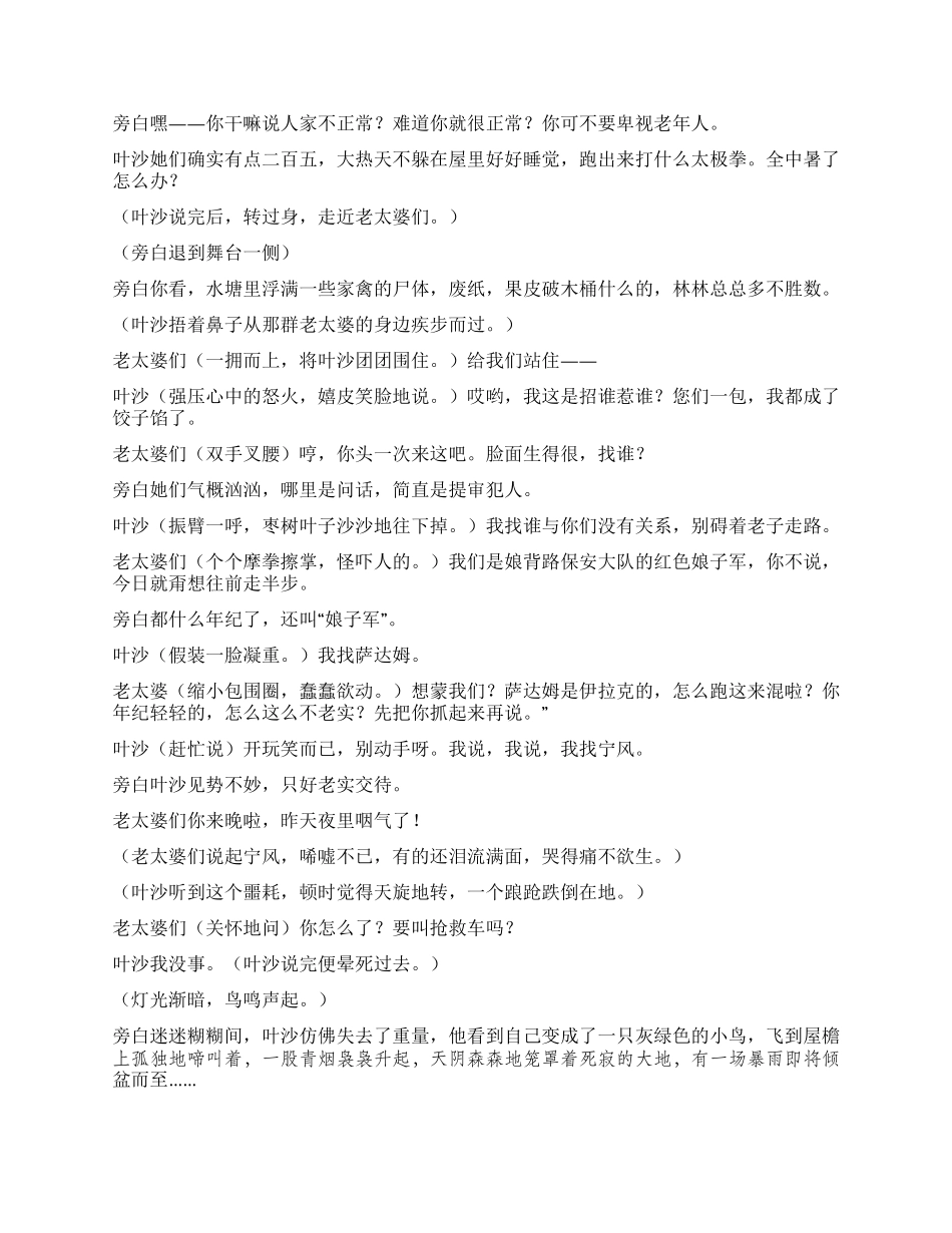 《叶沙的故事》一个无厘头的故事_第2页
