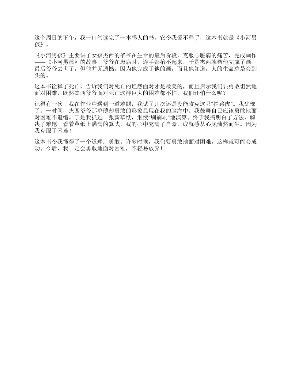 《小河男孩》读后感_第2页