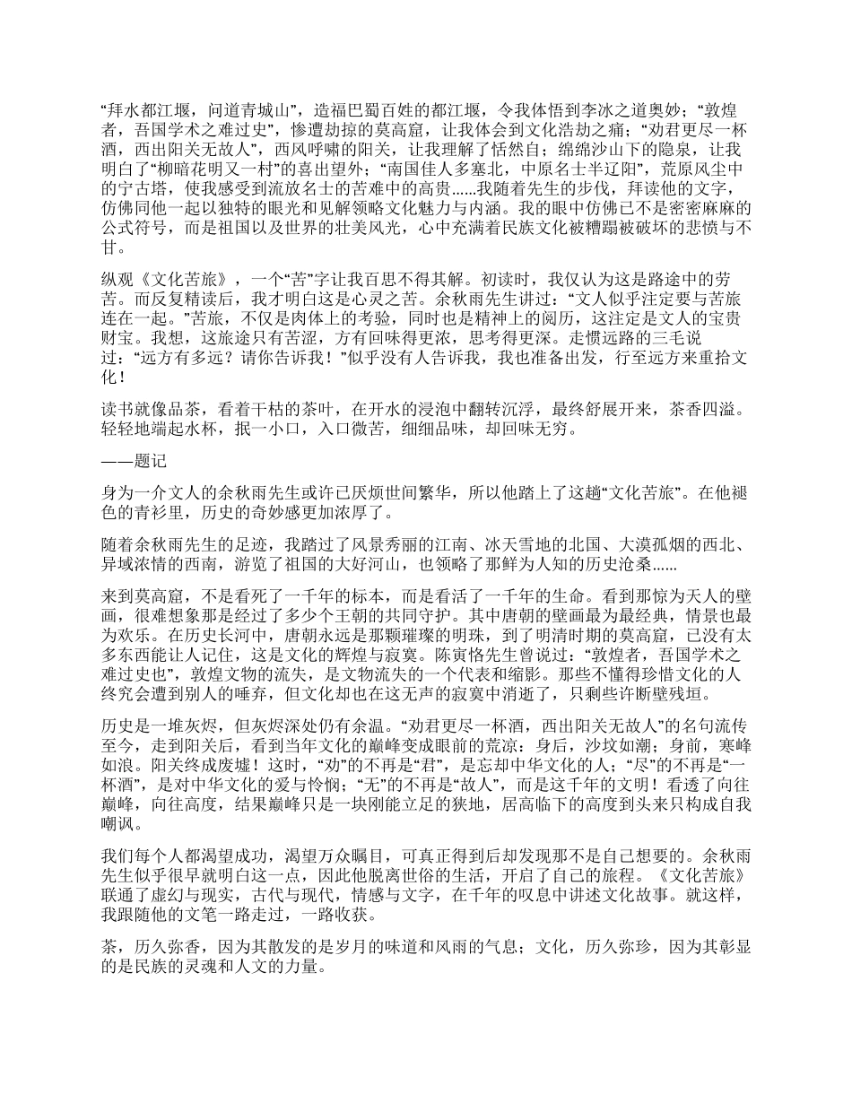 《文化苦旅》读后感_第2页