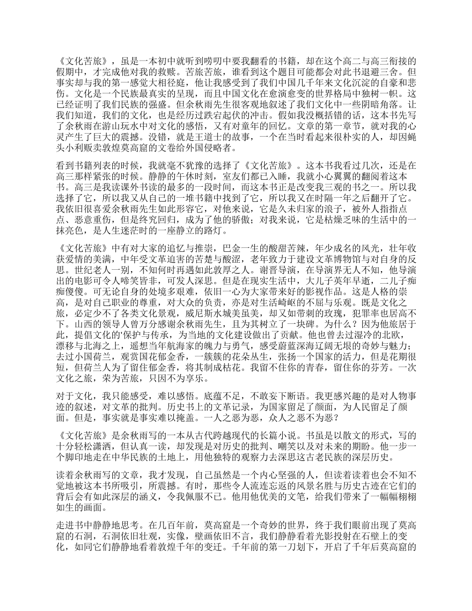 《文化苦旅》读后感_第3页