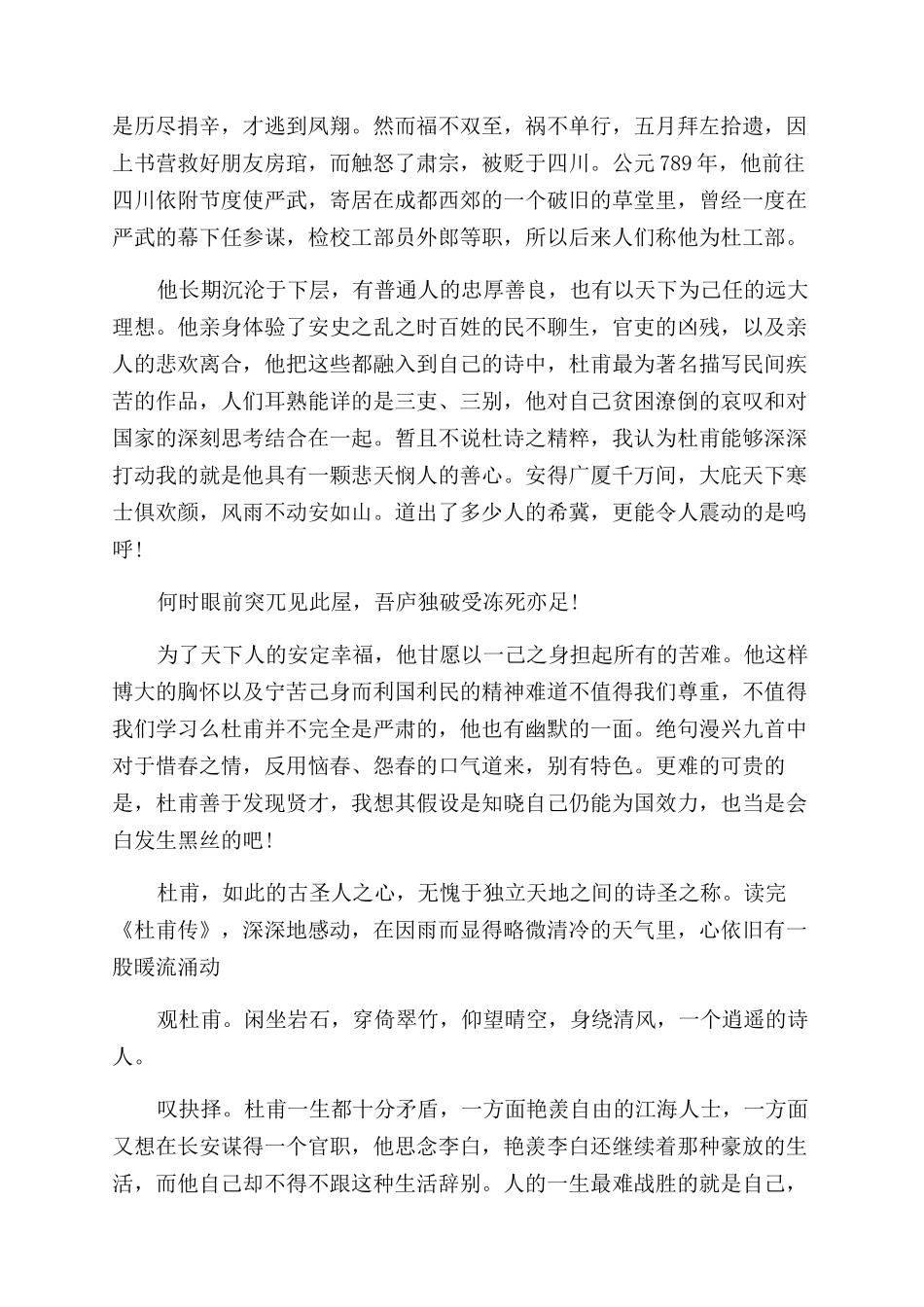 《杜甫传记》读后感_第2页