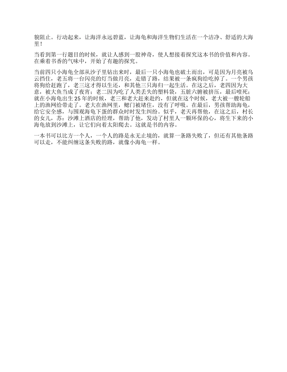 《男孩与海龟》读后感_第2页