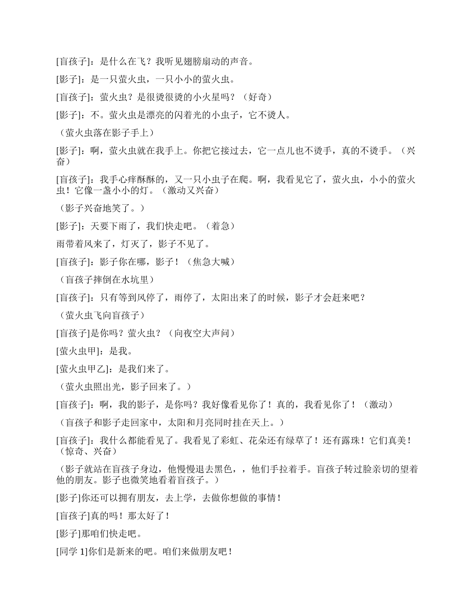 《盲孩子和他的影子》课本剧剧本_第2页