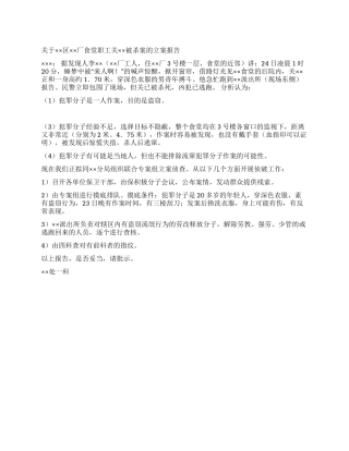 《立案报告的实例》