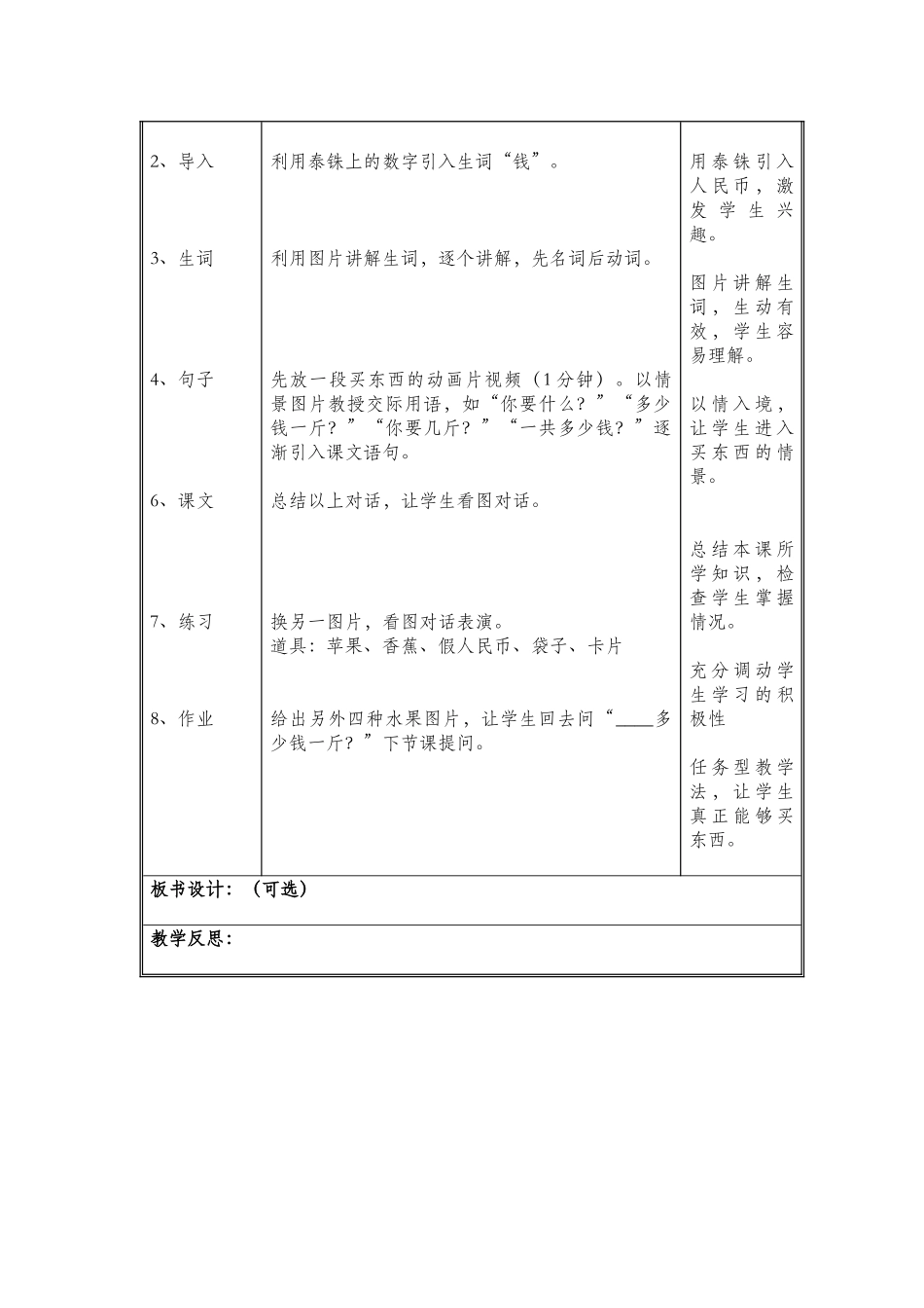 《苹果多少钱一斤》教案_第2页