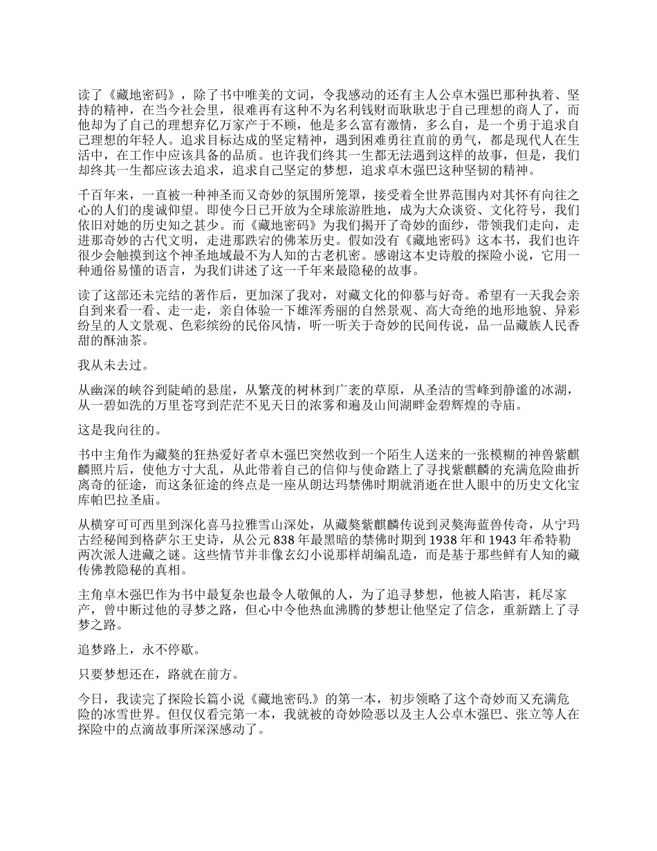《藏地密码》读后感5篇_第1页