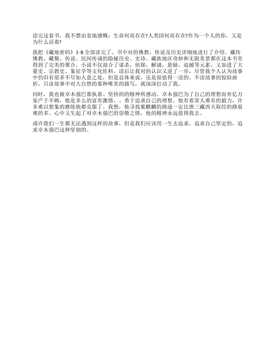 《藏地密码》读后感5篇_第3页