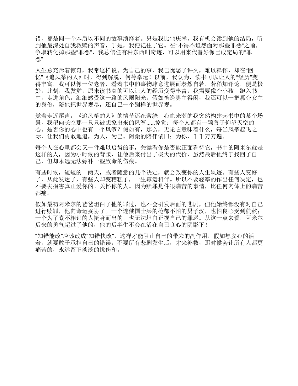 《追风筝的人》的读后感_第2页