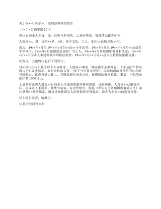 《预审终结报告的实例》