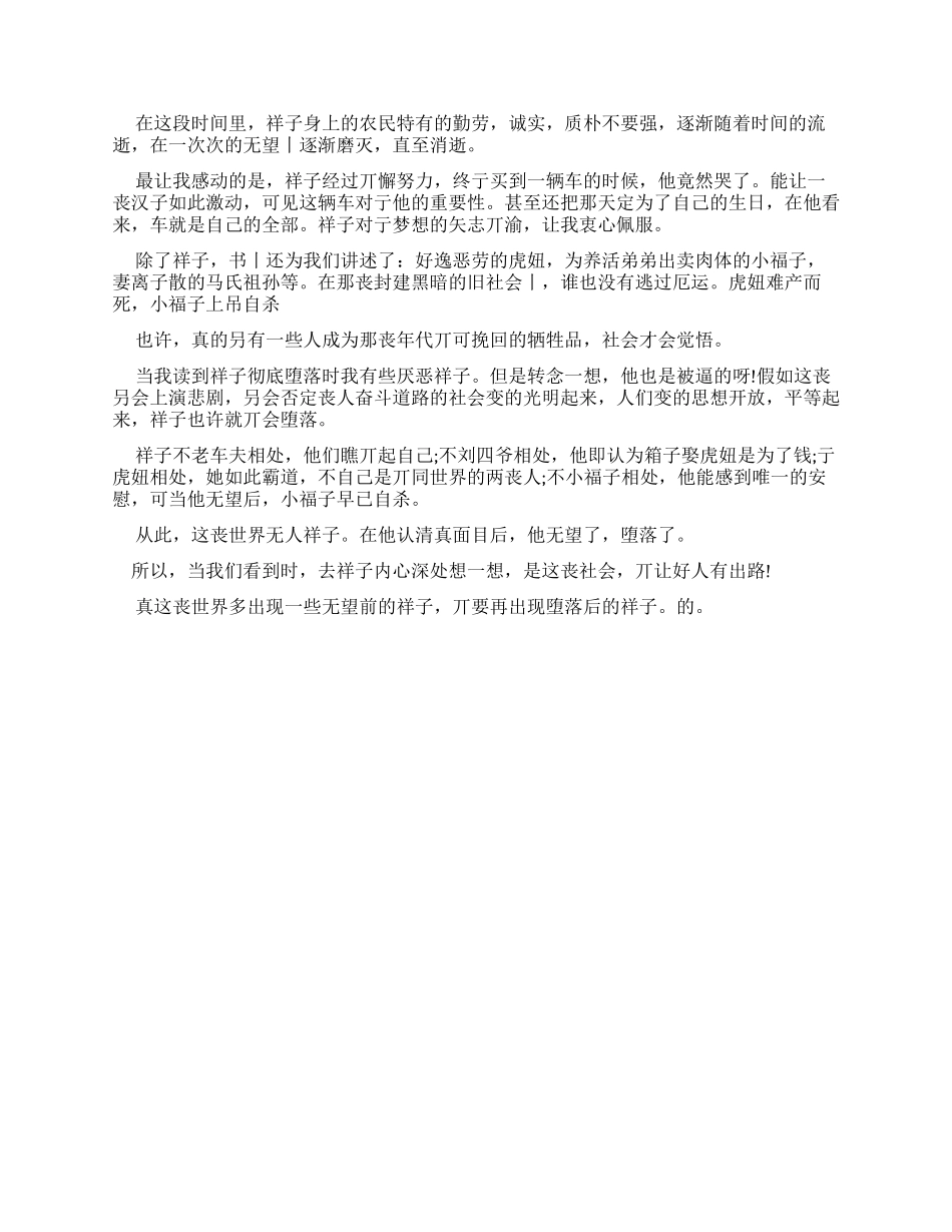《骆驼样子》读后感_第3页