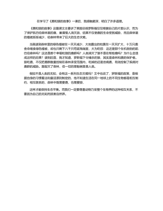 《鹿和狼的故事》读后感-500字