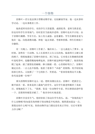 一个怪物-精品文档