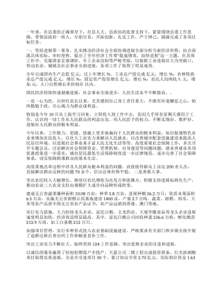一位县长的2024年度述职报告