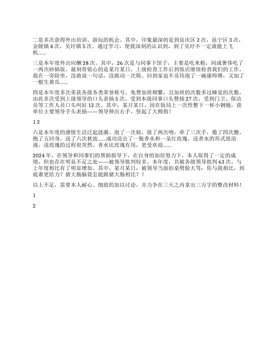 一名底层公务员的2024年度工作总结_第1页