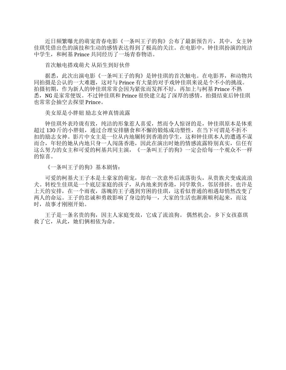 一条叫王子的狗终极预告片_第1页