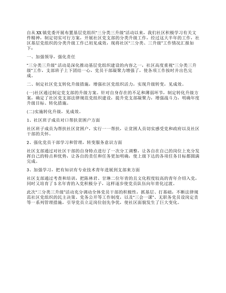 三分类三升级工作总结范文_第1页