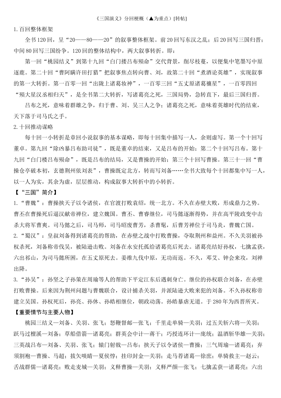 三国演义每回梗概_第1页