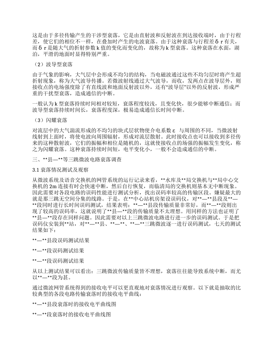 三跳微波电路电波衰落调研报告_第2页
