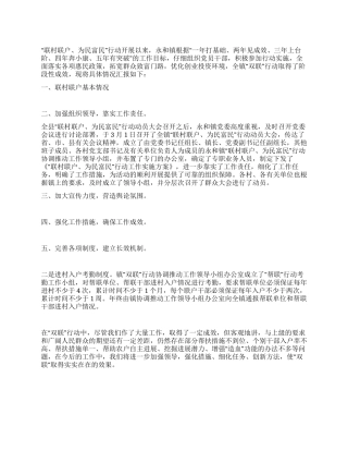 上半年双联工作总结范文