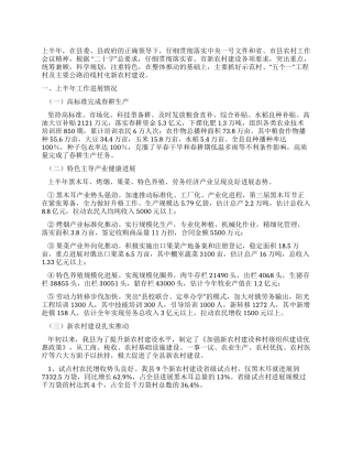 上半年新农村建设总结