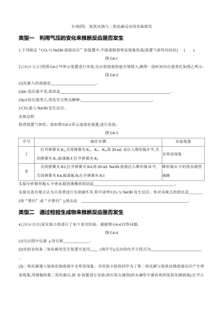 专项-氢氧化钠与二氧化碳反应的实验探究