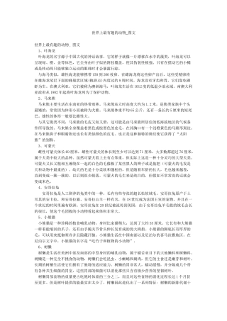 世界上最有趣的动物-图文