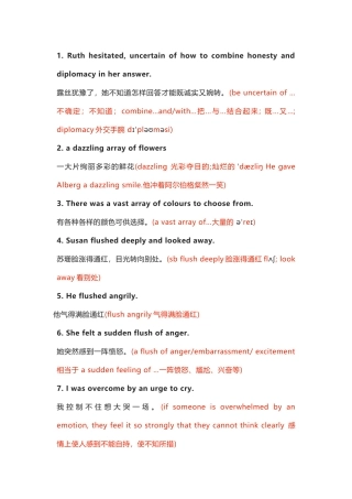 高中英语读后续写90个范文好句（含高分表达指点）