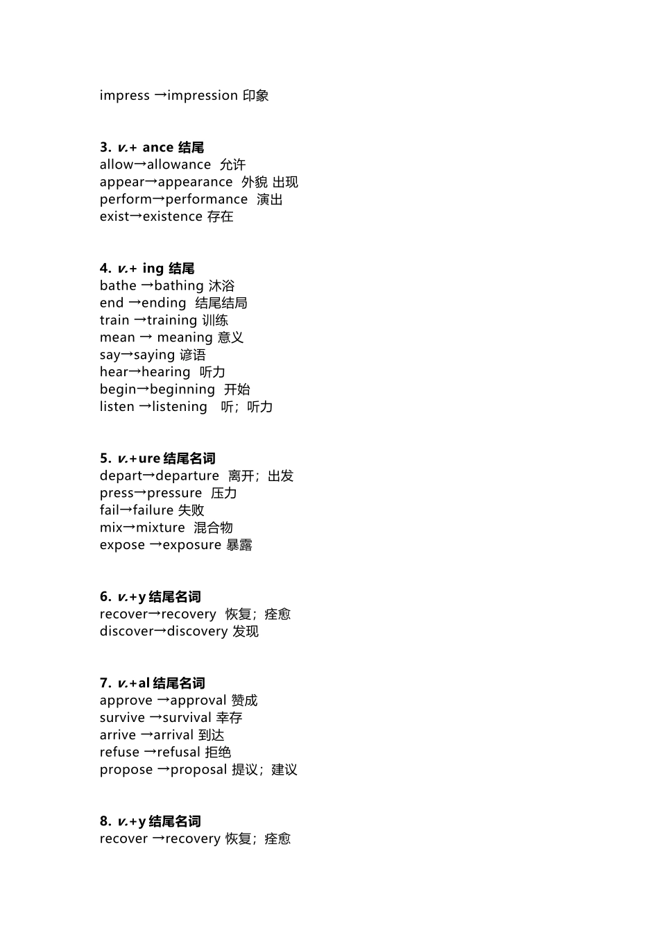 高中英语考试常考高频单词后缀总结_第2页