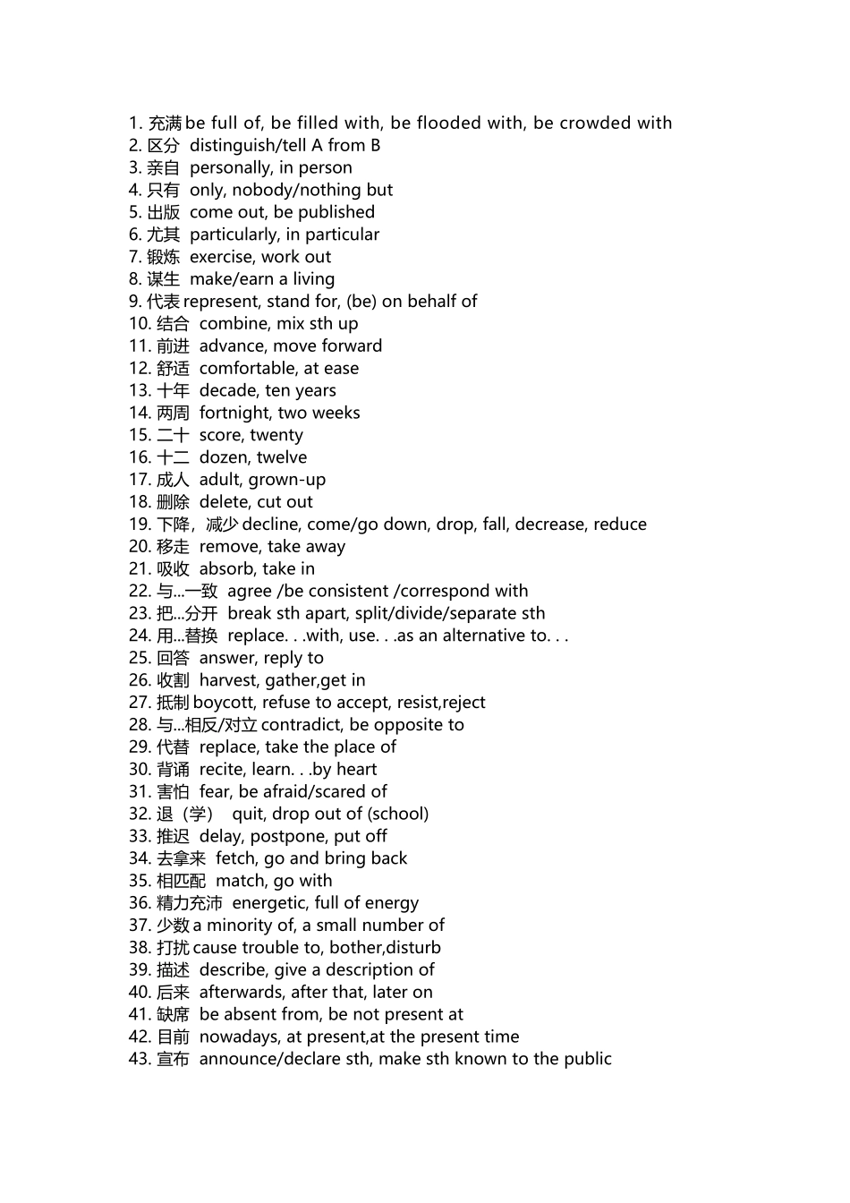 高中英语中236个高频同义转换词_第1页