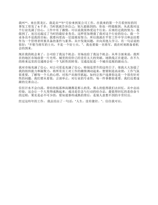 业务员工作自我鉴定