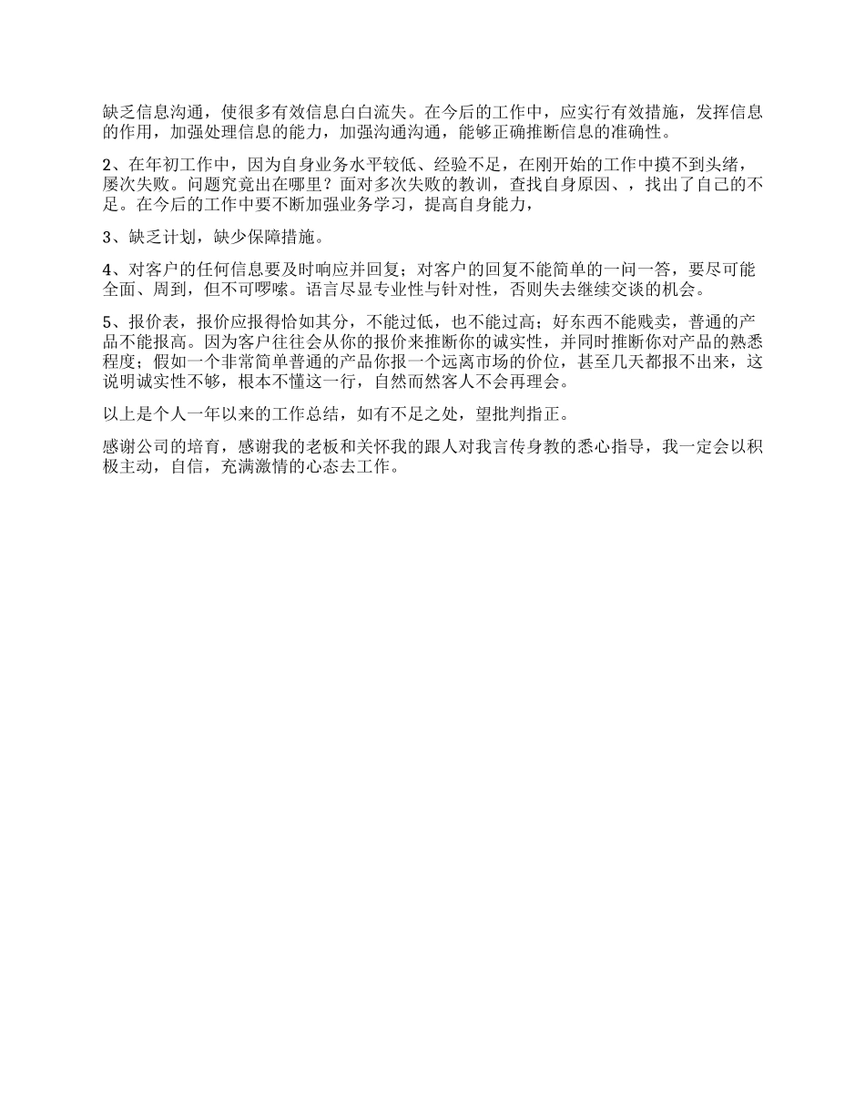 业务员年终个人工作总结_第2页