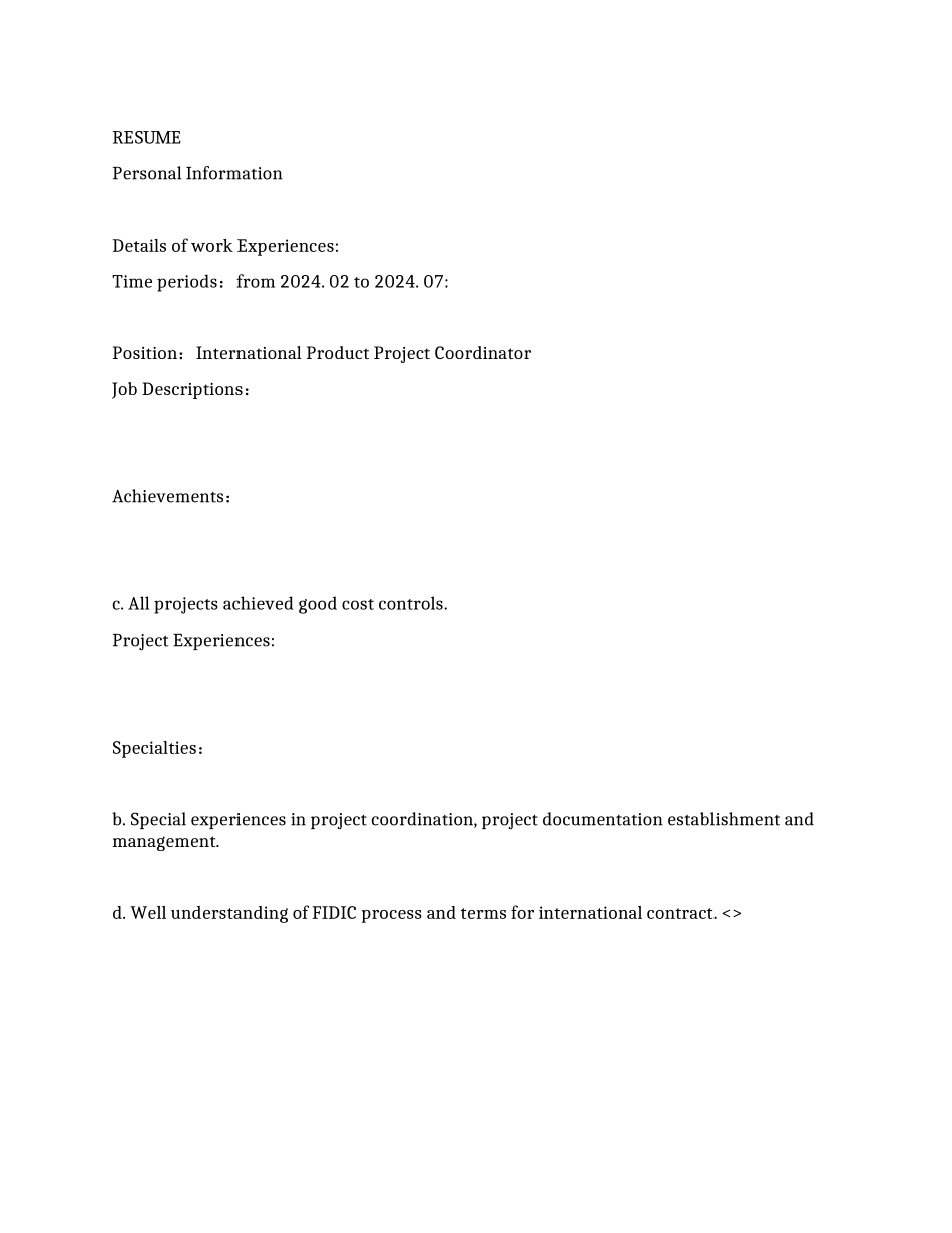 业务精英英文简历_第1页