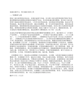 两整顿心得体会