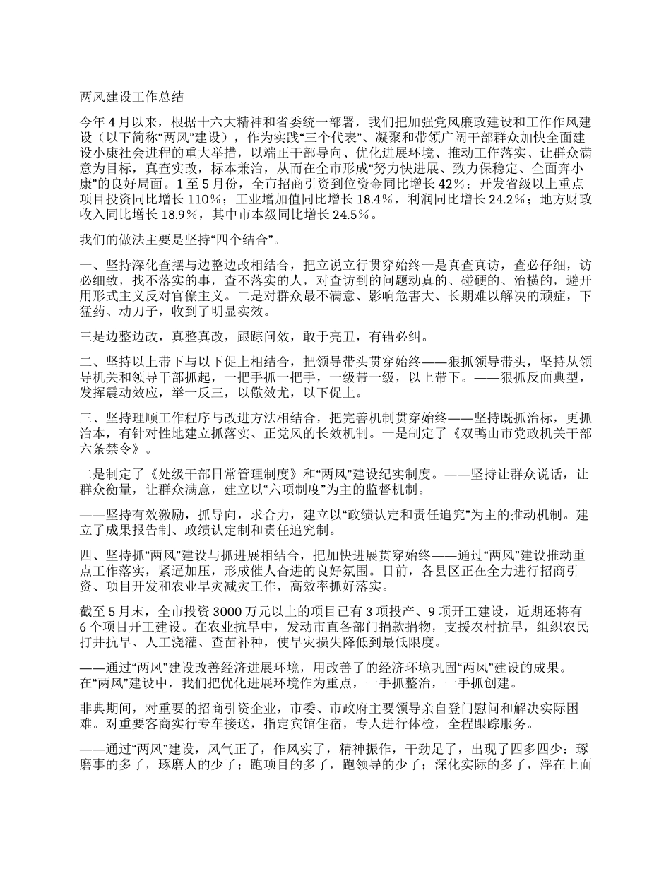 两风建设工作总结_第1页
