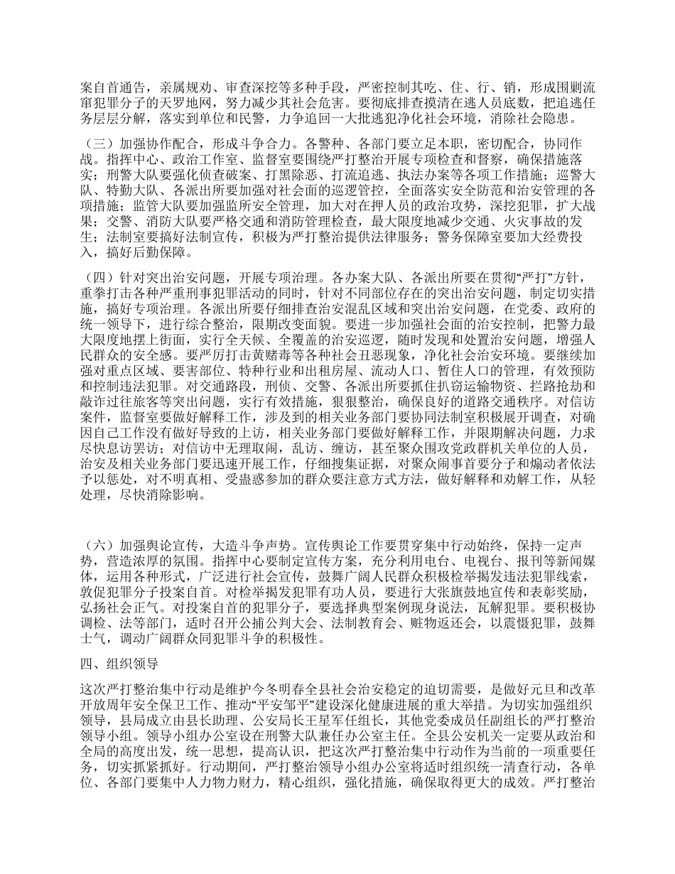 严打整顿集中行动实施措施_第2页