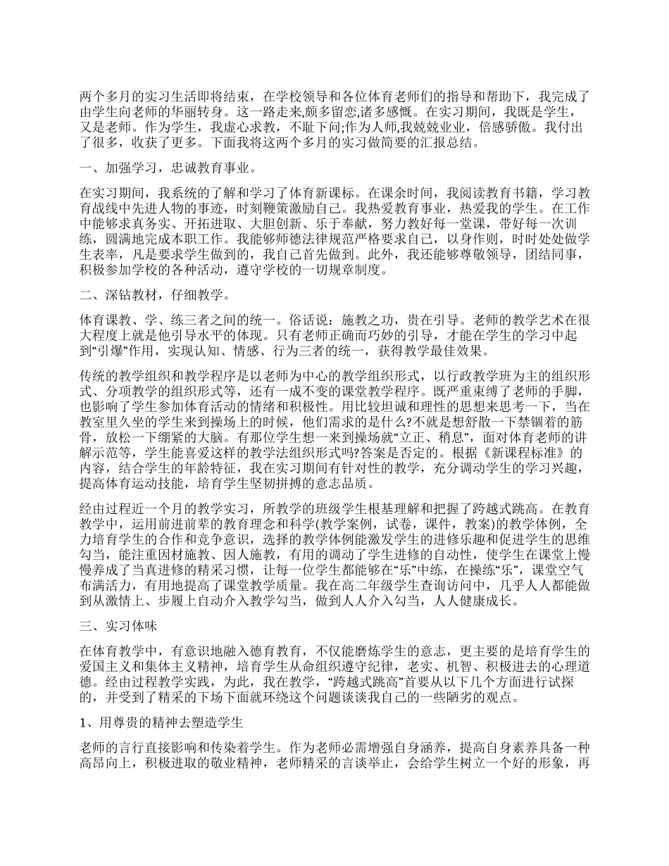 个人2024年下半年顶岗实习工作总结范文_第1页