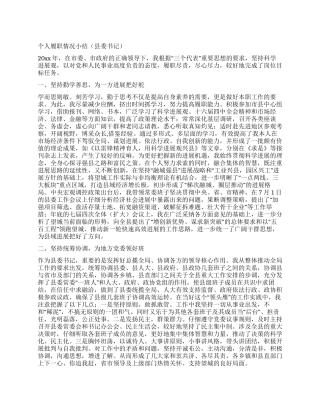 个人履职情况小结