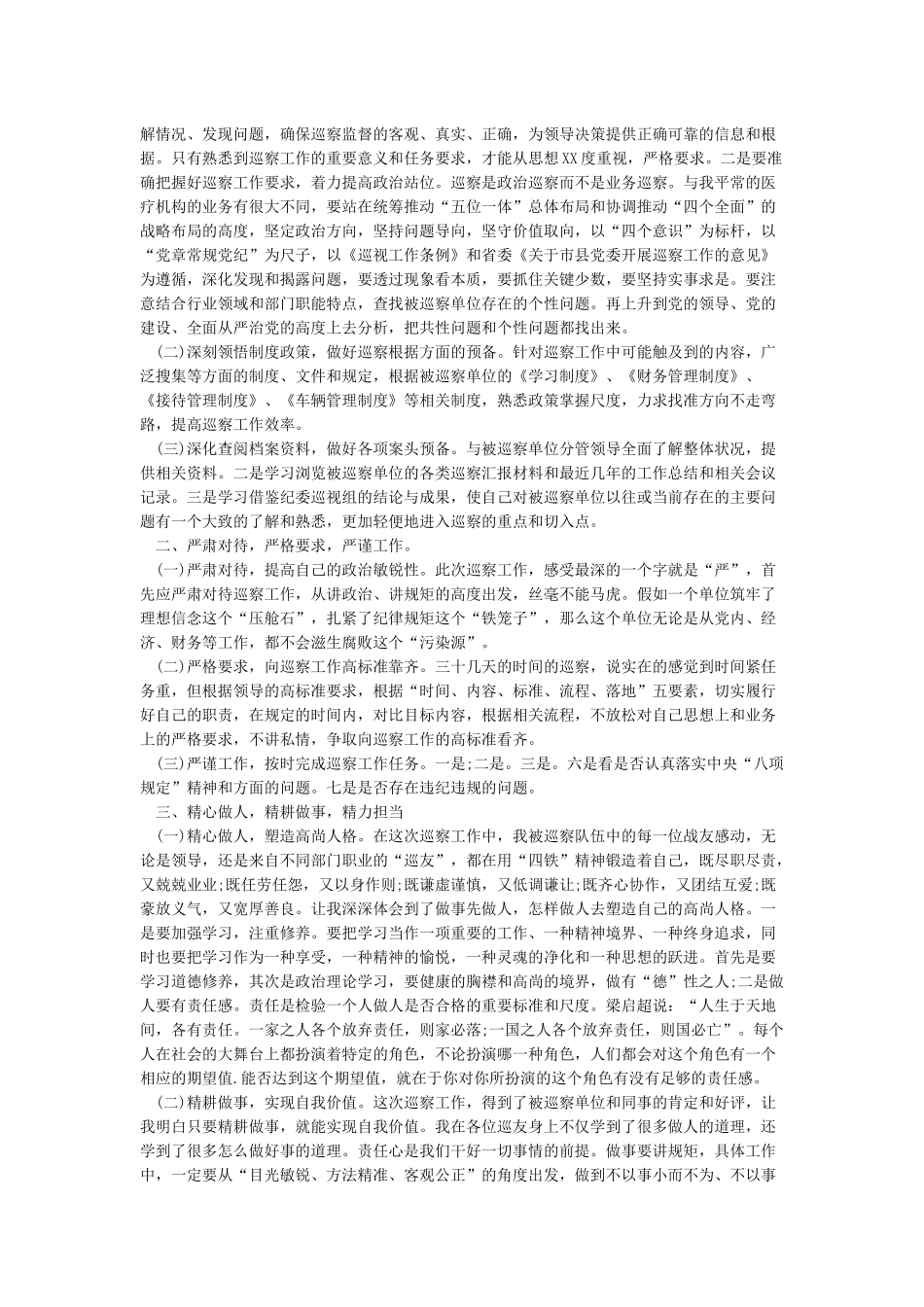 个人巡察工作总结_第2页