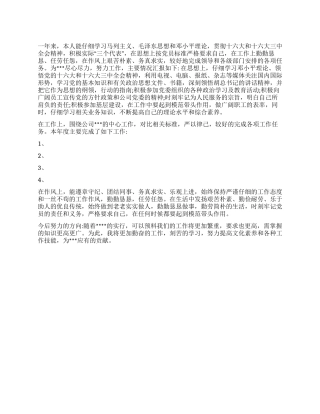 个人年终总结模版