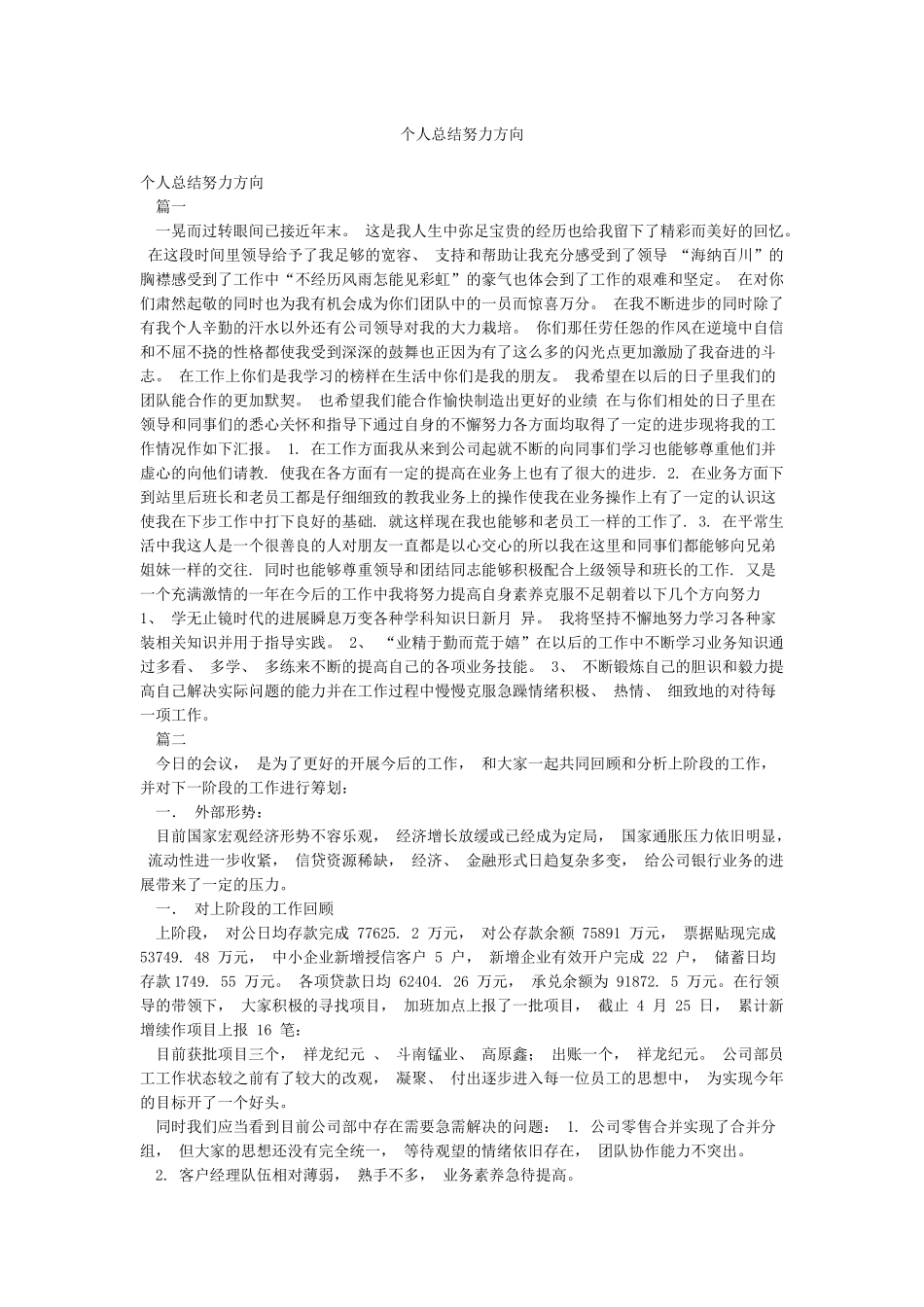 个人总结努力方向_第1页