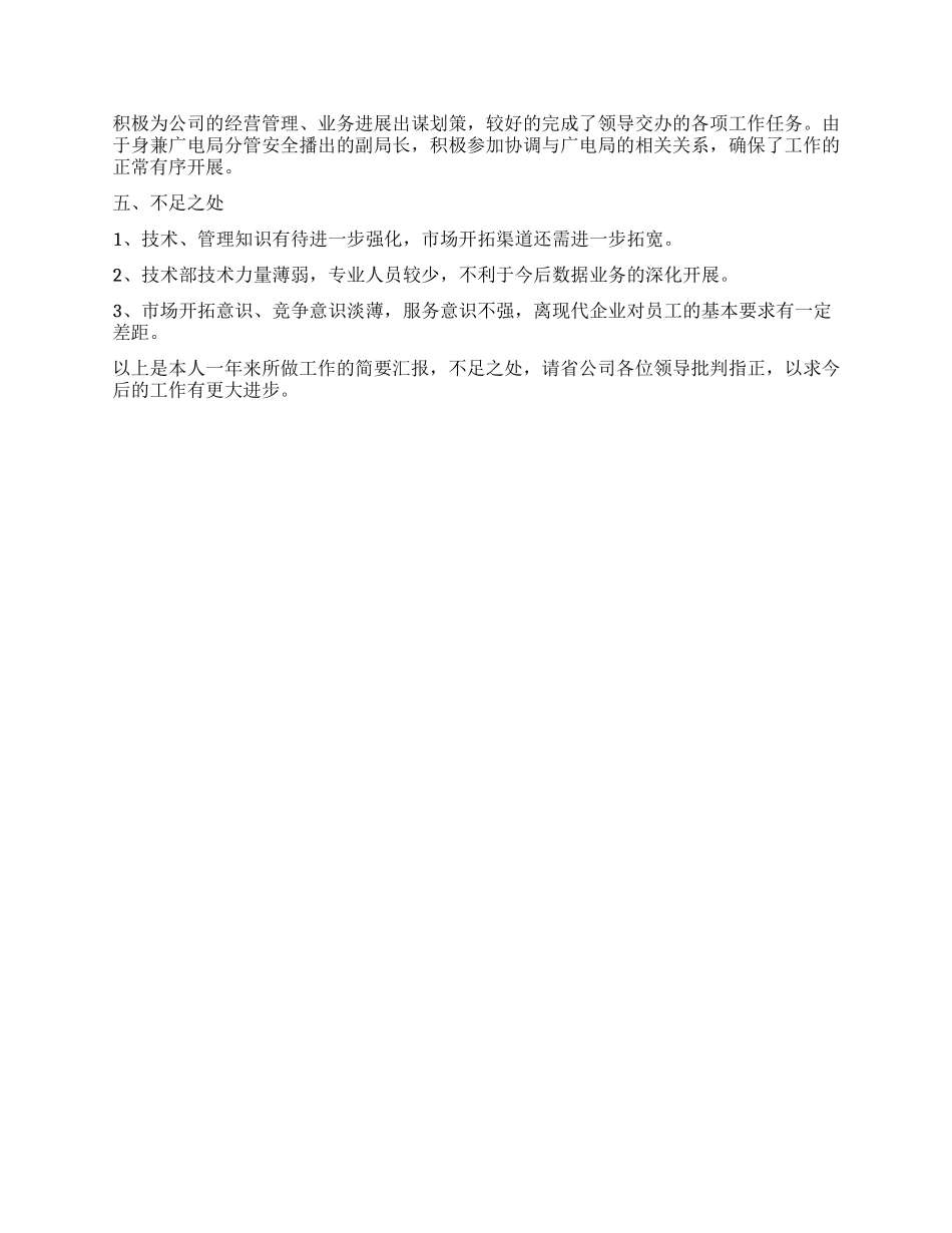 个人述职报告(分公司副总)_第2页