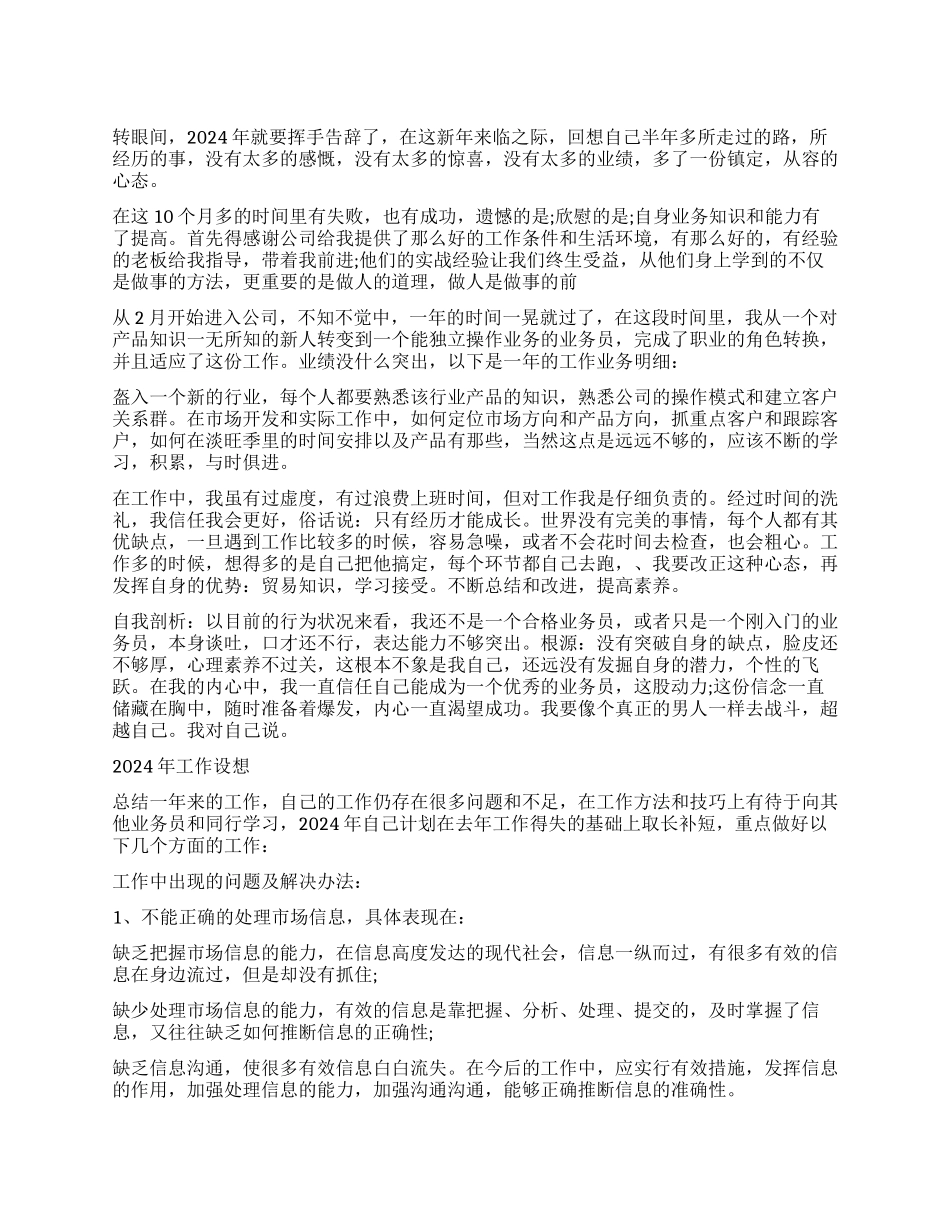 个人销售工作报告_第1页
