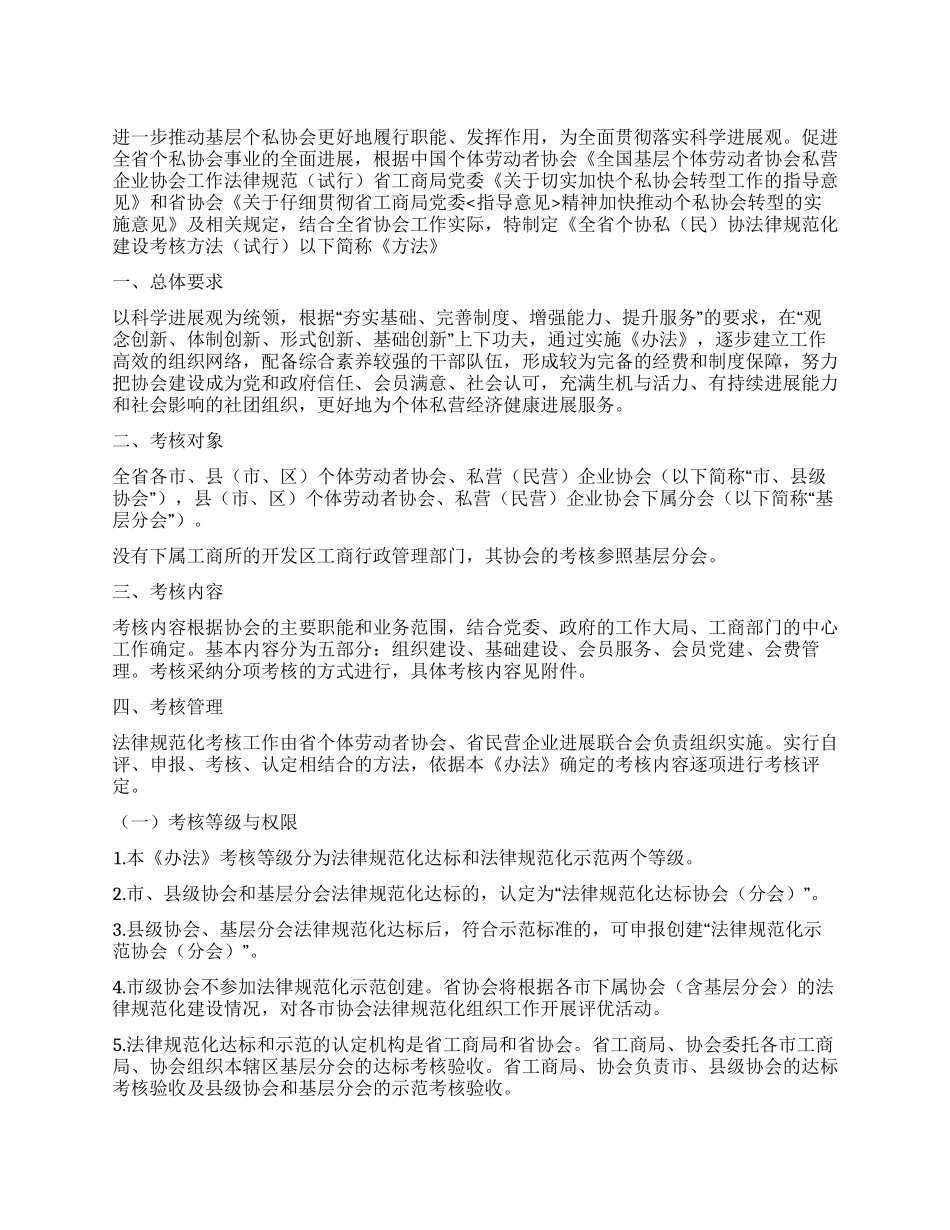 个协私协规范化设立考核方法_第1页