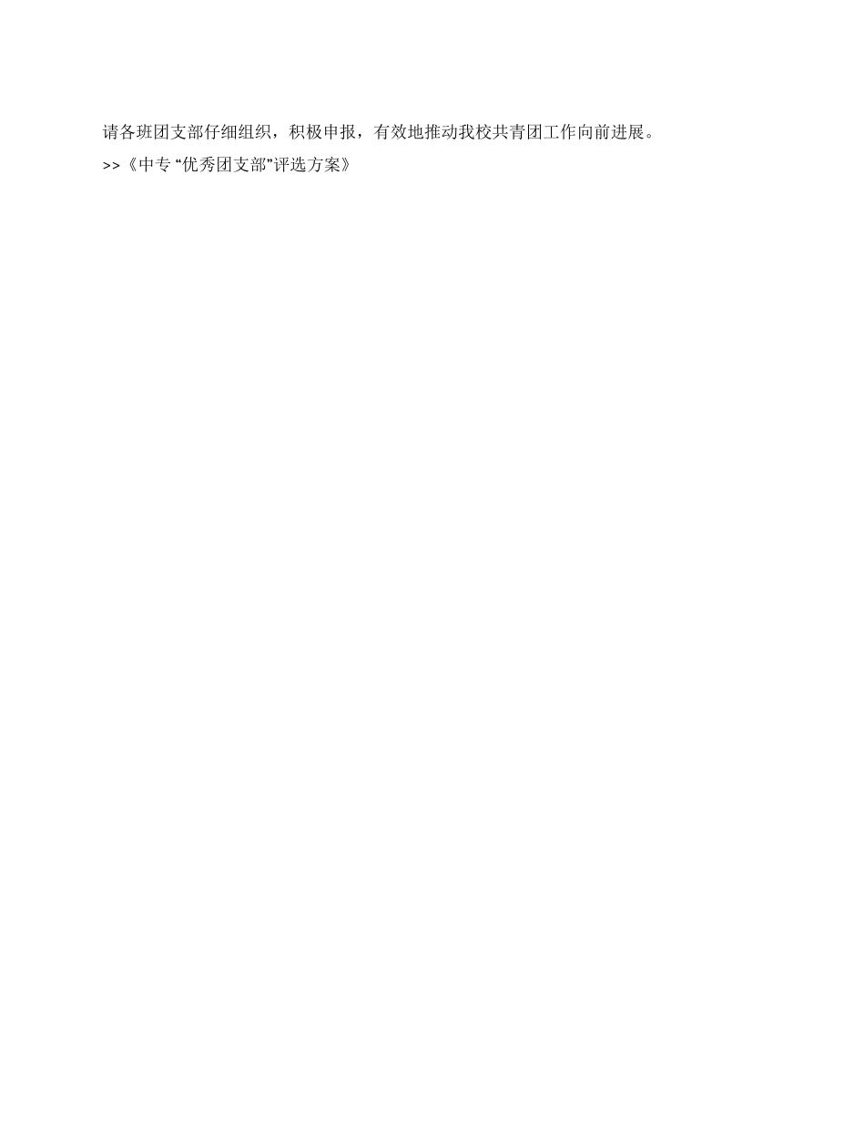 中专“优秀团支部评选方案_第2页