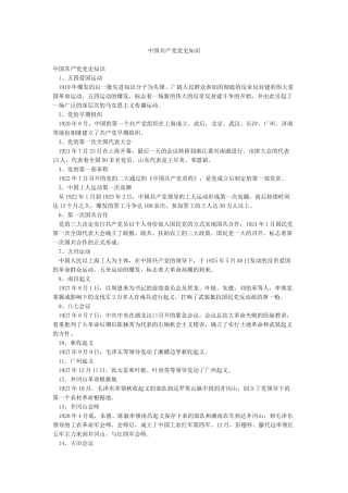 中国共产党党史知识